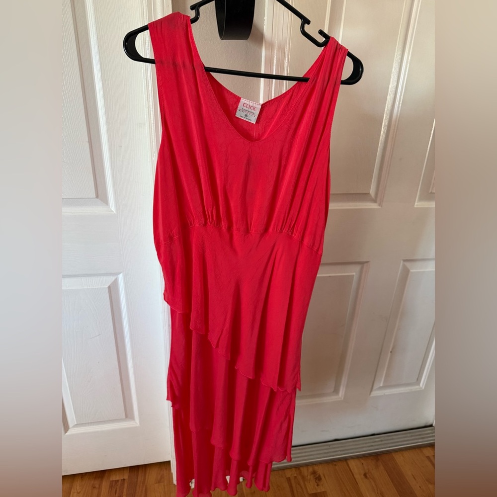 Chic Asymmetrical Pink Dress - Picture 2 of 6